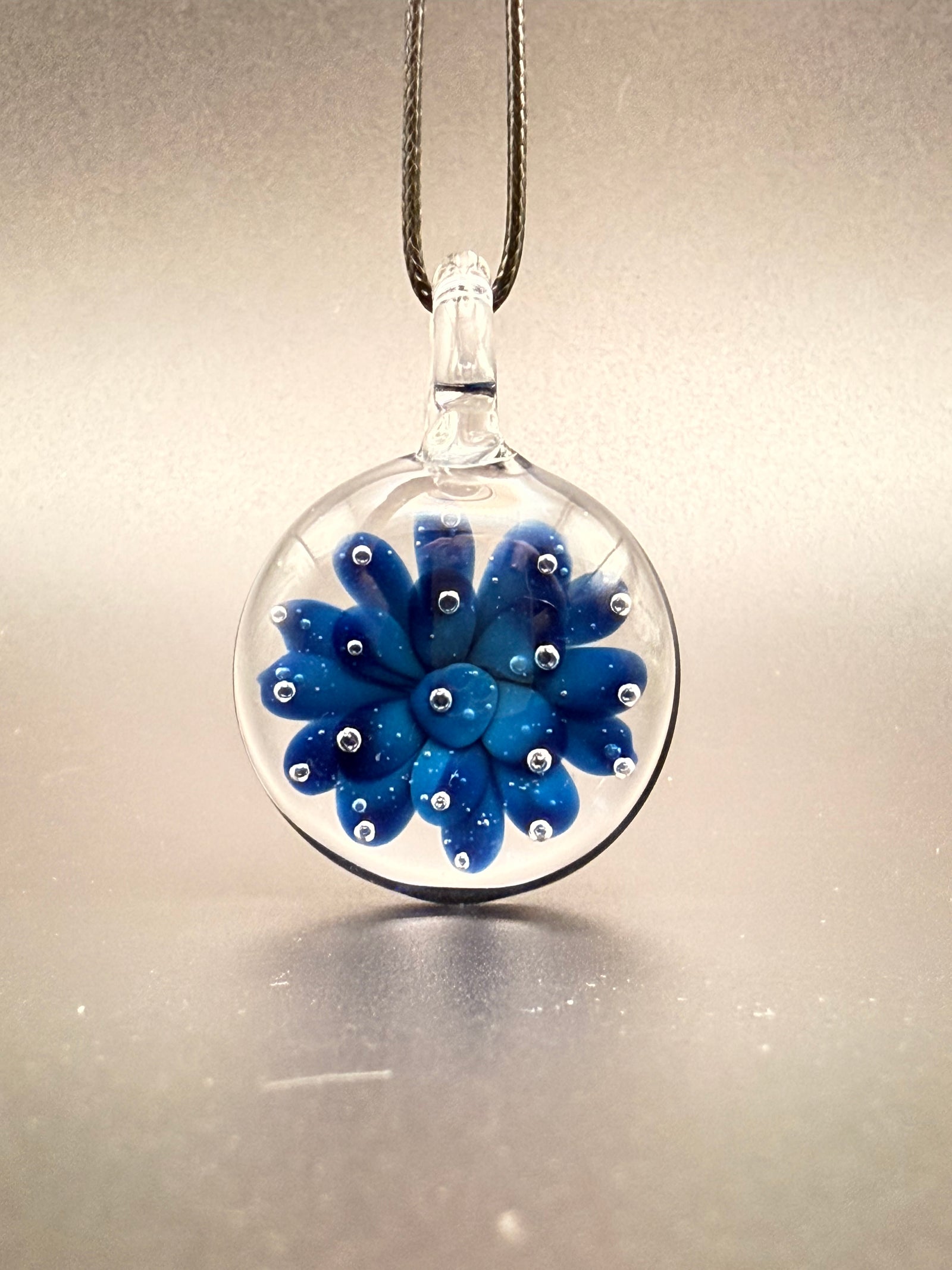 Blue flower pendant