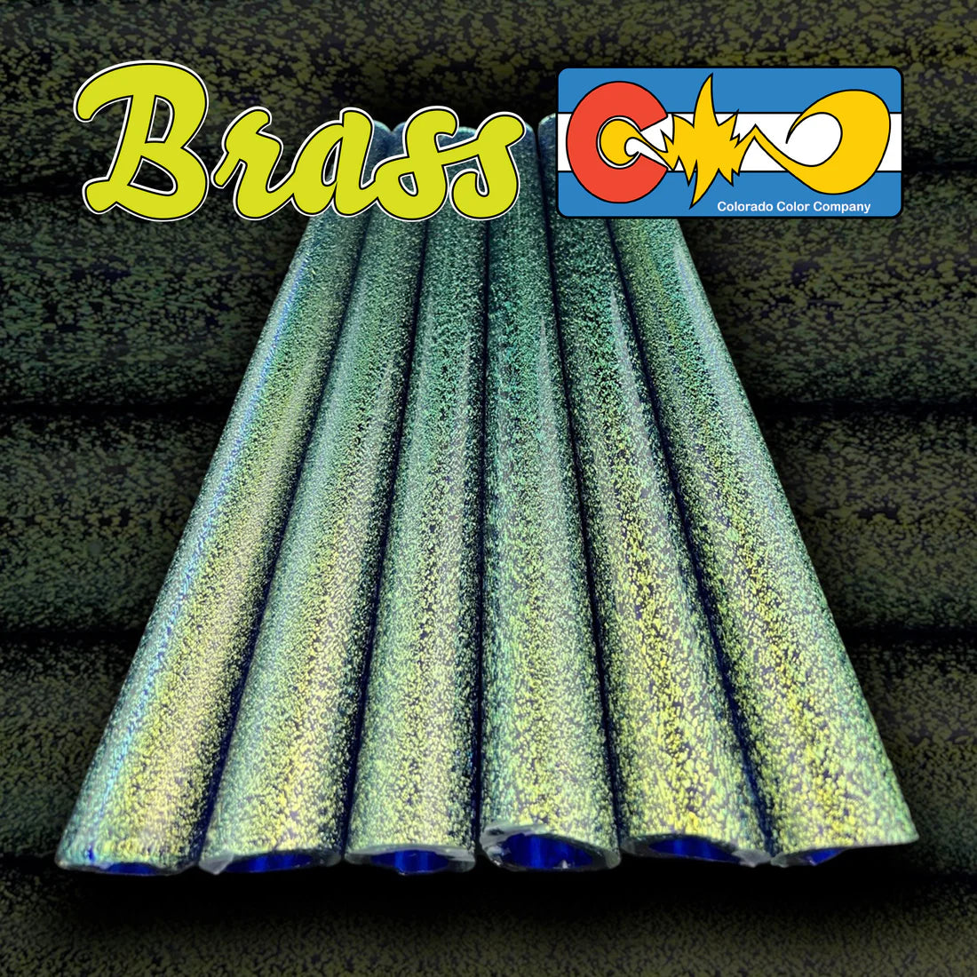 Brass Dichroic Tubing - Cobalt core layer - Borosilicate glass
